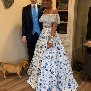 2 piece prom dress
